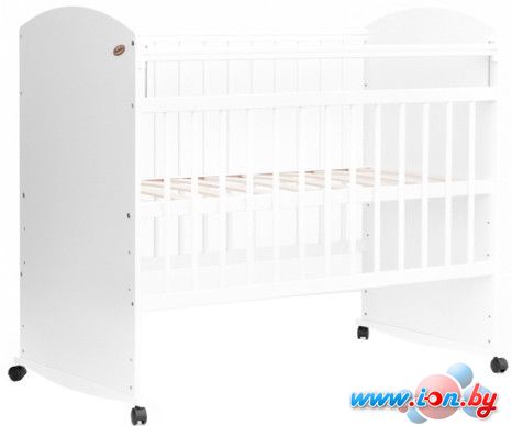 Классическая детская кроватка Bambini Элеганс М 01.10.06 (белый) в Бресте