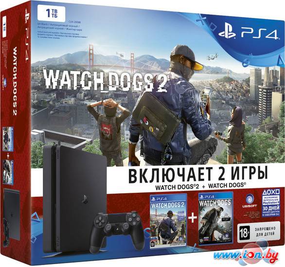 Игровая приставка Sony PlayStation 4 Slim Watch Dogs 2 1TB в Гродно