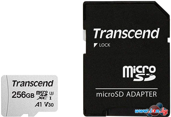 Карта памяти Transcend 300S 256GB (с адаптером) в Минске