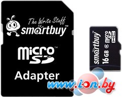Карта памяти SmartBuy microSDHC (Class 6) 16GB + SD-адаптер (SB16GBSDCL6-01) в Могилёве