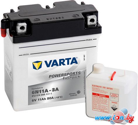 Мотоциклетный аккумулятор Varta Powersports Freshpack 012 014 008 (11 А·ч) в Гомеле