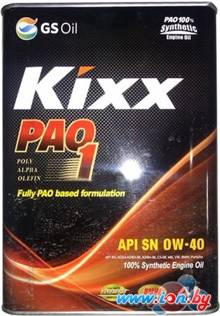 Моторное масло Kixx PAO1 0W-40 SN/CF 4л в Могилёве