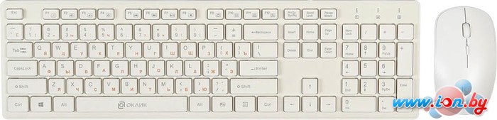 Клавиатура + мышь Oklick 240M (белый) в Бресте