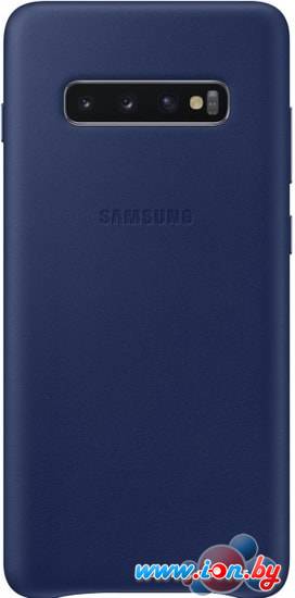Чехол Samsung Leather Cover для Samsung Galaxy S10 Plus (синий) в Витебске