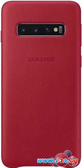 Чехол Samsung Leather Cover для Samsung Galaxy S10 (красный) в Витебске