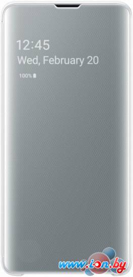 Чехол Samsung Clear View Cover для Samsung Galaxy S10 (белый) в Гомеле