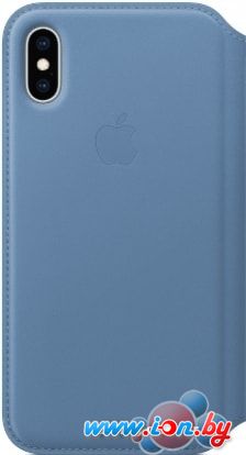 Чехол Apple Leather Folio для iPhone XS (василек) в Бресте