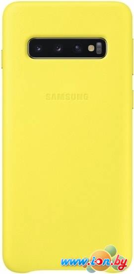 Чехол Samsung Leather Cover для Samsung Galaxy S10 (желтый) в Витебске