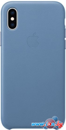 Чехол Apple Leather Case для iPhone XS (синие сумерки) в Витебске