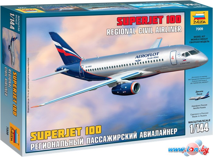 Сборная модель Звезда Региональный пассажирский авиалайнер Superjet 100 в Гродно