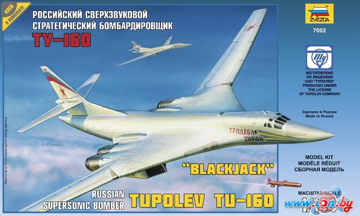 Сборная модель Звезда Российский сверхзвуковой стратегический бомбардировщик Ту-160 в Гомеле