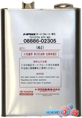 Трансмиссионное масло Toyota ATF WS (08886-02305) 4л в Бресте