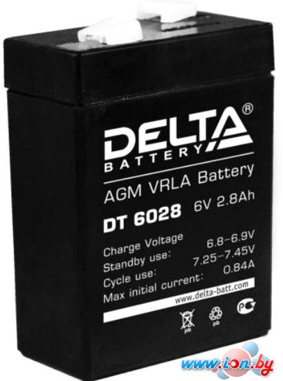 Аккумулятор для ИБП Delta DT 6028 (6В/2.8 А·ч) в Гродно