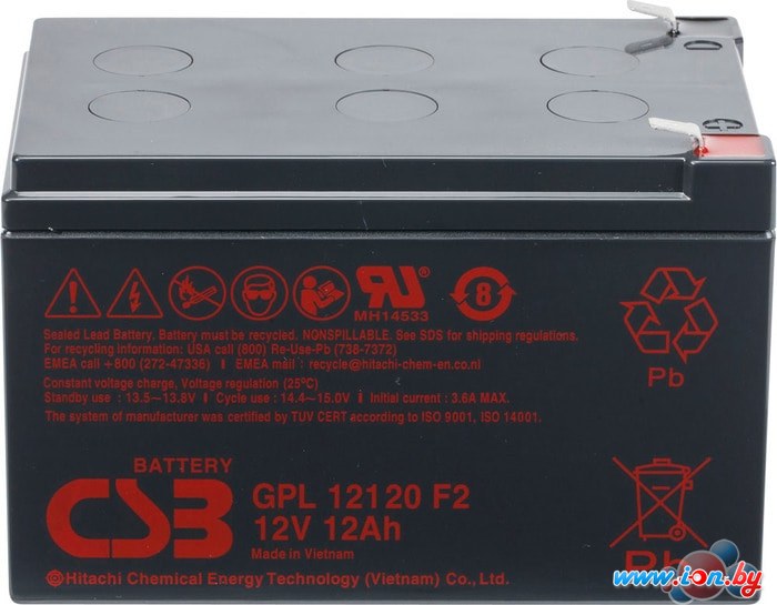 Аккумулятор для ИБП CSB GPL12120 F2 (12В/12 А·ч) в Бресте