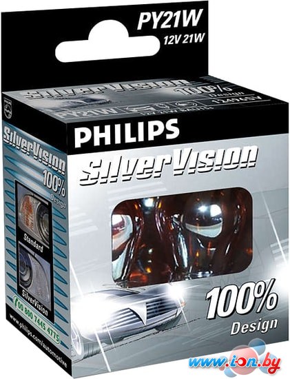 Лампа накаливания Philips PY21W Vision 2шт в Бресте