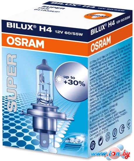 Галогенная лампа Osram H4 Super 1шт [64193SUP] в Гомеле