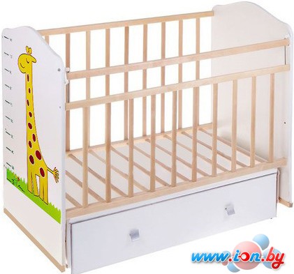 Классическая детская кроватка VDK Морозко 03М (белый/жираф) в Гомеле