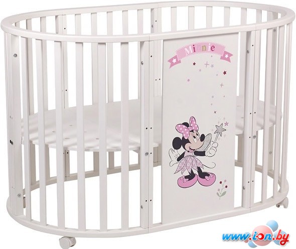 Кроватка-трансформер Polini Kids Polini kids Disney baby 925, Минни Маус-Фея (белый) в Витебске