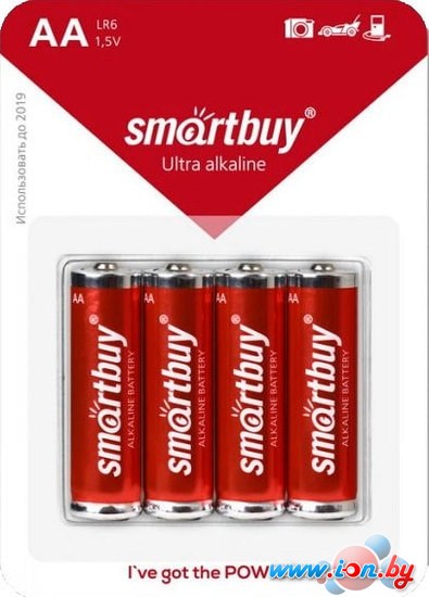 Батарейки SmartBuy Ultra Alkaline AA 4 шт. SBBA-2A04B в Гомеле
