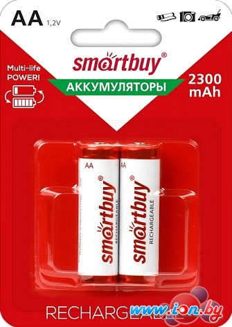 Аккумуляторы SmartBuy AA 2300mAh 2 шт. SBBR-2A02BL2300 в Минске
