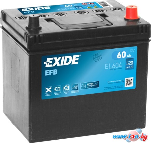 Автомобильный аккумулятор Exide Start-Stop EFB EL604 (60 А·ч) в Могилёве