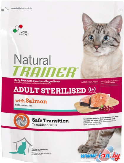 Корм для кошек Trainer Natural Adult Sterilised Salmon 1.5 кг в Могилёве