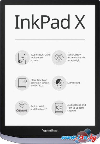 Электронная книга PocketBook InkPad X (серый) в Бресте