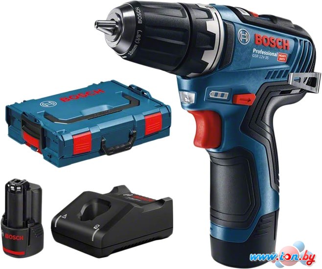 Дрель-шуруповерт Bosch GSR 12V-35 Professional 06019H8002 (с 2-мя АКБ) в Могилёве