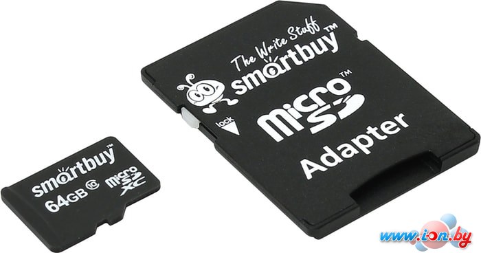 Карта памяти SmartBuy microSDXC SB64GBSDCL10-01LE 64GB (с адаптером) в Гомеле