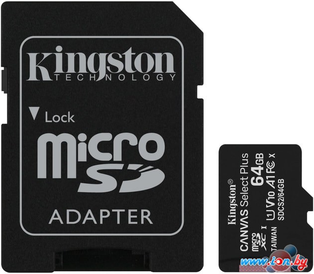 Карта памяти Kingston Canvas Select Plus microSDXC 64GB (с адаптером) в Гомеле