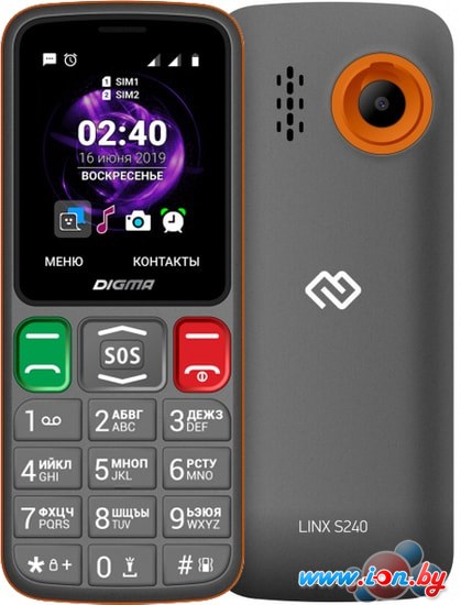 Мобильный телефон Digma Linx S240 (серый) в Гомеле