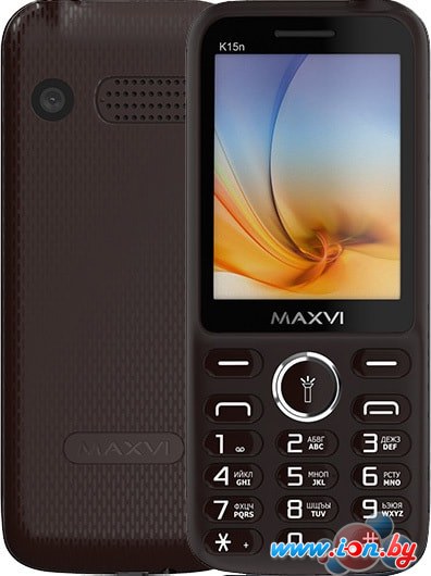 Мобильный телефон Maxvi K15n (коричневый) в Могилёве