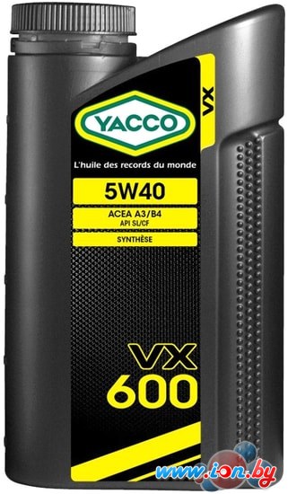 Моторное масло Yacco VX 600 5W-40 1л в Витебске