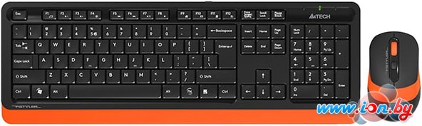 Клавиатура + мышь A4Tech Fstyler FG1010 (черный/оранжевый) в Бресте