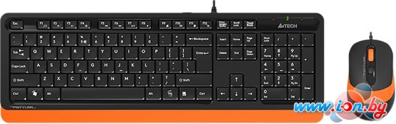 Клавиатура + мышь A4Tech Fstyler F1010 (черный/оранжевый) в Бресте