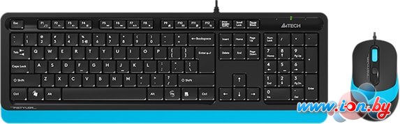 Клавиатура + мышь A4Tech Fstyler F1010 (черный/синий) в Бресте