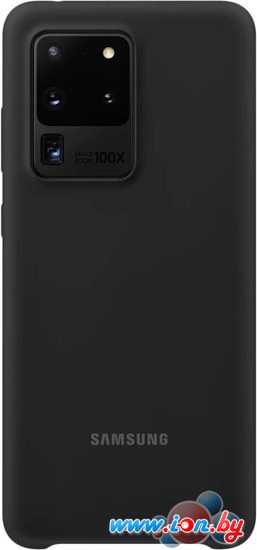 Чехол Samsung Silicone Cover для Galaxy S20 Ultra (черный) в Бресте