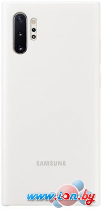 Чехол Samsung Silicone Cover для Galaxy Note10 Plus (белый) в Бресте