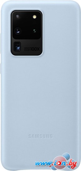 Чехол Samsung Leather Cover для Samsung Galaxy S20 Ultra (голубой) в Бресте