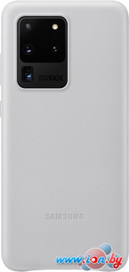 Чехол Samsung Leather Cover для Samsung Galaxy S20 Ultra (светло-серый) в Бресте