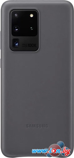 Чехол Samsung Leather Cover для Samsung Galaxy S20 Ultra (серый) в Гомеле