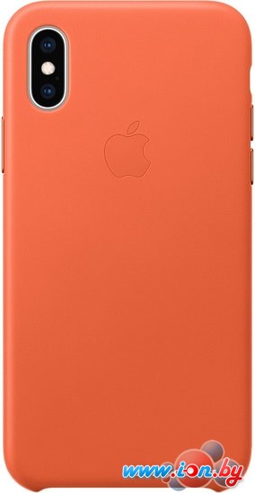 Чехол Apple Leather Case для iPhone XS (теплый закат) в Бресте