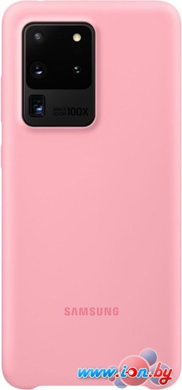 Чехол Samsung Silicone Cover для Galaxy S20 Ultra (розовый) в Бресте