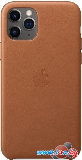 Чехол Apple Leather Case для iPhone 11 Pro (золотисто-коричневый) в Могилёве
