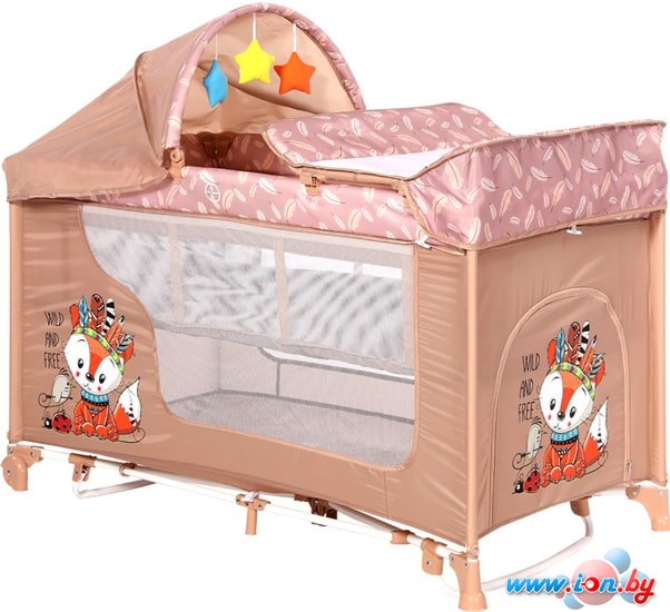 Манеж-кровать Lorelli Moonlight Rocker 2 (beige foxy) в Гомеле