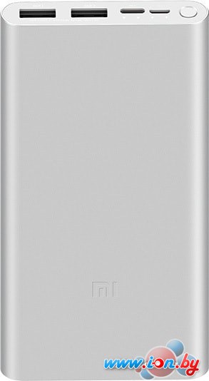 Портативное зарядное устройство Xiaomi Mi Power Bank 3 PLM13ZM 10000mAh (серебристый) в Бресте