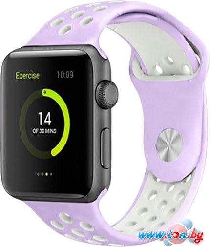 Ремешок Miru SJ-03 для Apple Watch (фиолетовый/белый) в Гомеле