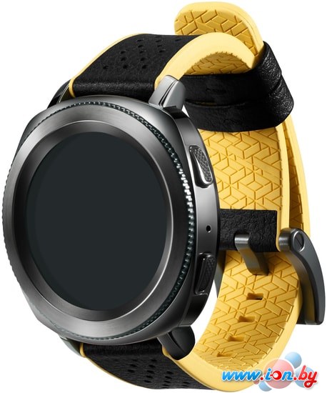 Ремешок Samsung Braloba Hybrid для Galaxy Watch 42mm/Gear Sport (черный/желтый) в Бресте