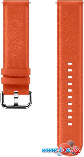 Ремешок Samsung кожаный для Galaxy Watch Active2/Watch 42mm (оранжевый) в Могилёве