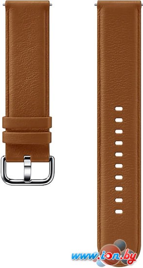 Ремешок Samsung кожаный для Galaxy Watch Active2/Watch 42mm (коричневый) в Могилёве